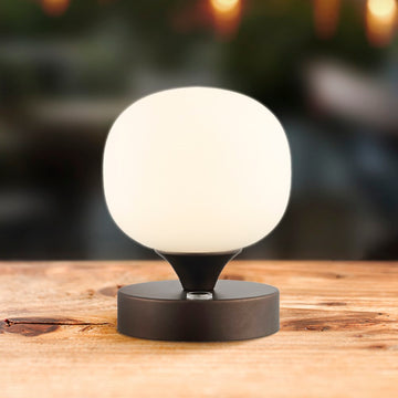 Owen 6.13" Bohemian Farmhouse Iron Rechargeable Integrated LED Table Lamp - JONATHAN Y